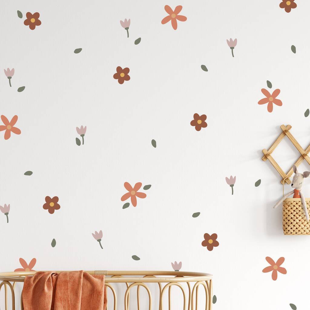 Adesivo de Parede Floral para Sala, Quarto, Cozinha