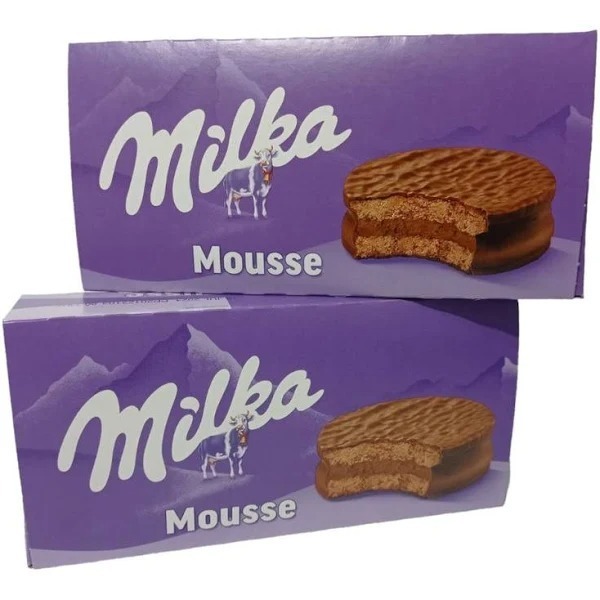 Alfajor Argentino Milka Mousse caixa com 6 unidade 42g | Shopee Brasil