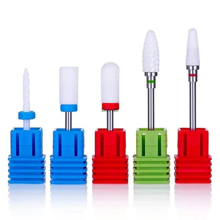 KIT 5 Broca De Cerâmica Para Motor De Unhas Brocas Para Lixadeiras