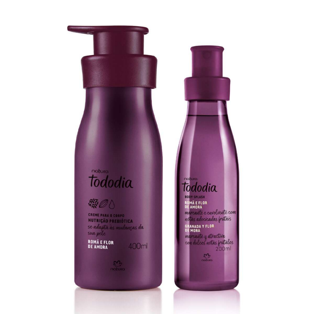 Conjunto Body Splash e Creme Hidratante Corporal Tododia Romã e Flor de ...