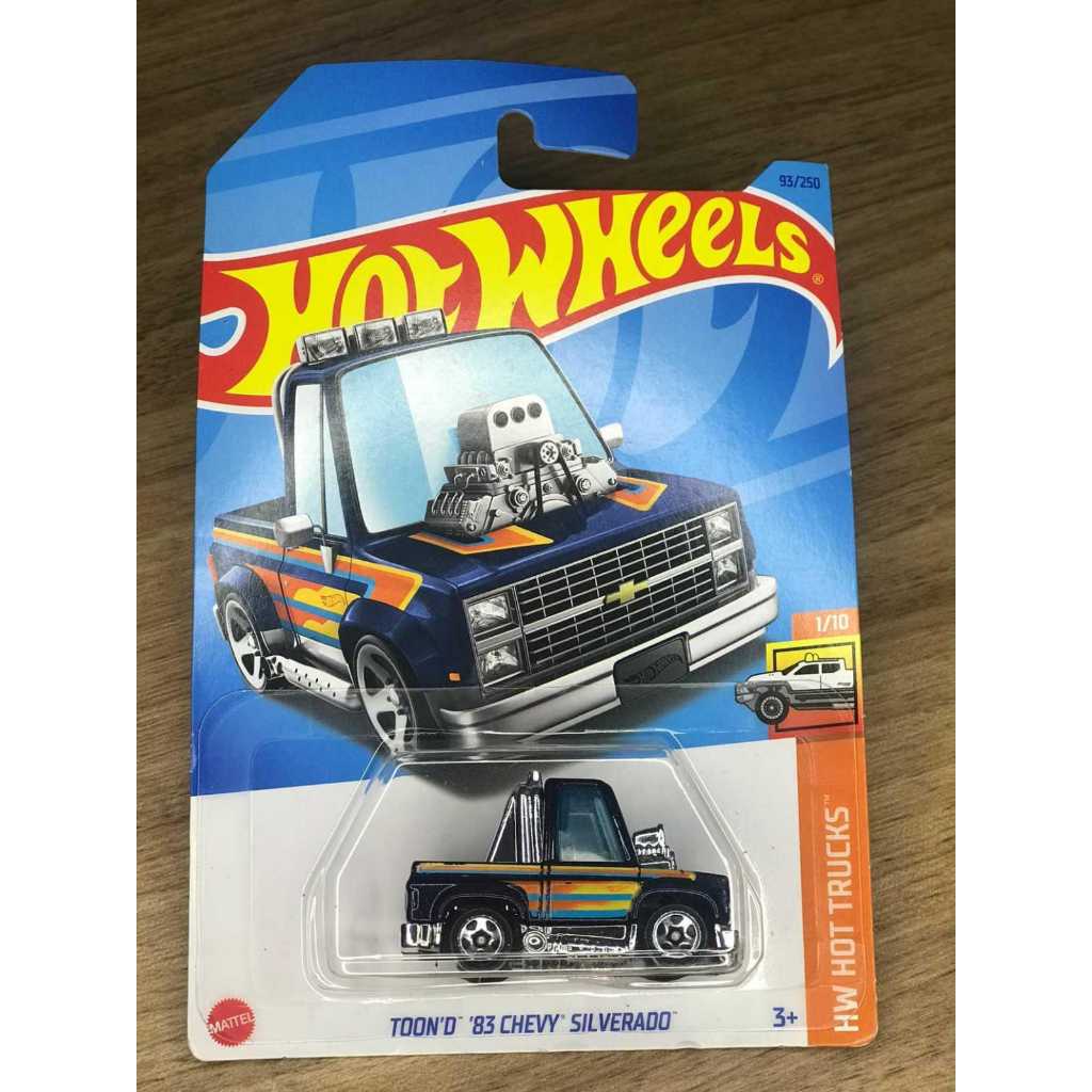 Hot Wheels Toon'd Chevrolet Silverado 1983 - édition 2022, Modèle 1/64, Occasion
