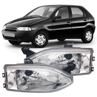 Farol Palio Esportivo Lente Lisa 96 97 98 1999 Foco Simples Cromado