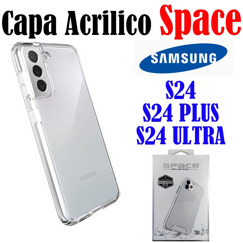 Capinha Acrilico Space Galaxy S24/S24 PLUS/S24 ULTRA Protetor Da Celular Anti Pacto