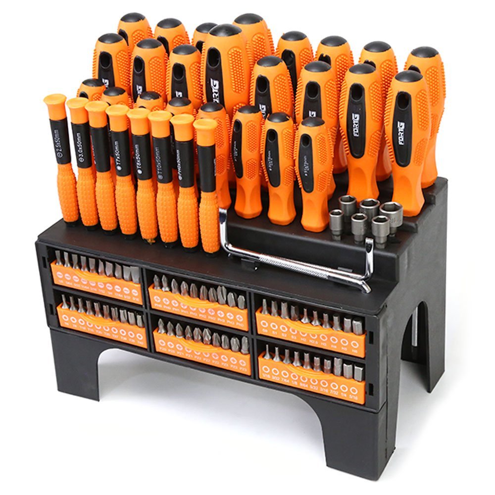 Jogo de Chaves de Fenda e Phillips em Cromo-Vanádio e Pontas Magnetizadas - FORTG