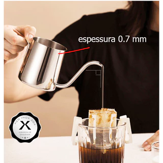 Chaleira Bico Fino Bico de Gança Para Servir Inox 250ml ou 350ml