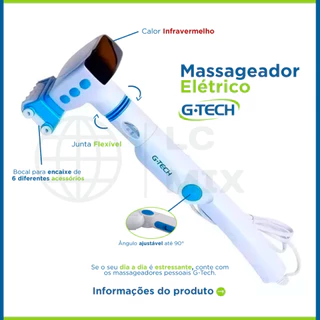 Massageador Elétrico Magnet Bivolt Com Infravermelho + 6 Acessórios G-tech