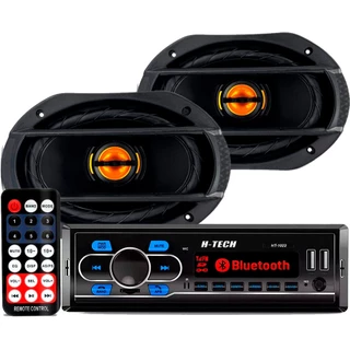 Kit Som Radio Mp3 Bluetooth + 2 Kit Alto Falante JbFlex 6x9 110w
