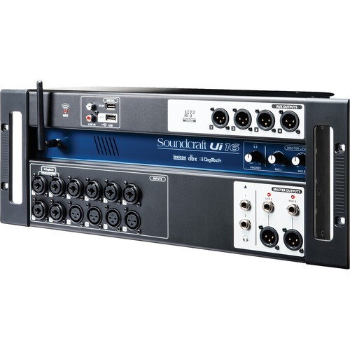 Soundcraft Ui16 Remote-Controlled Digital Mixer Kit with 4 RU Rack Bag