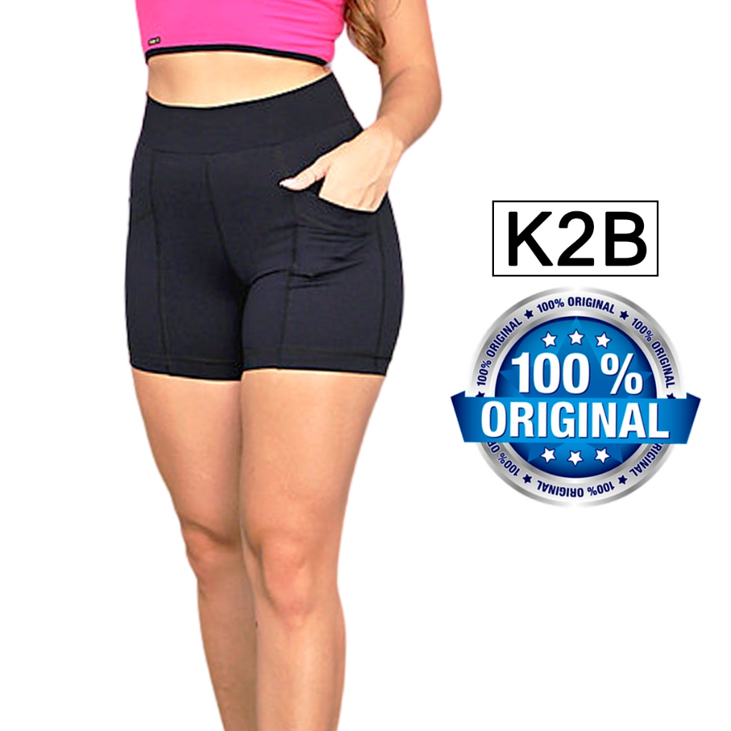 Short Feminino K2B Com Bolso Tecido Grosso Reforçado Fitness