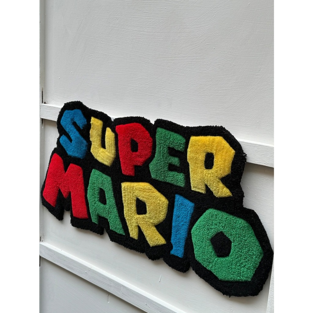 Tapete personalizado super mario feit em lã | Shopee Brasil