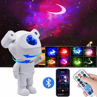 Astronauta Projetor de Luz De Estrelas e Galáxias Luminária Led Com Bluetooth Luzes de Teto Noite Estrelada