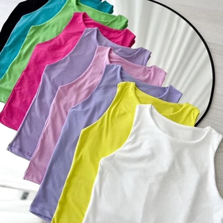 Blusa Regata Feminina Suplex Duplo Básica Lisa