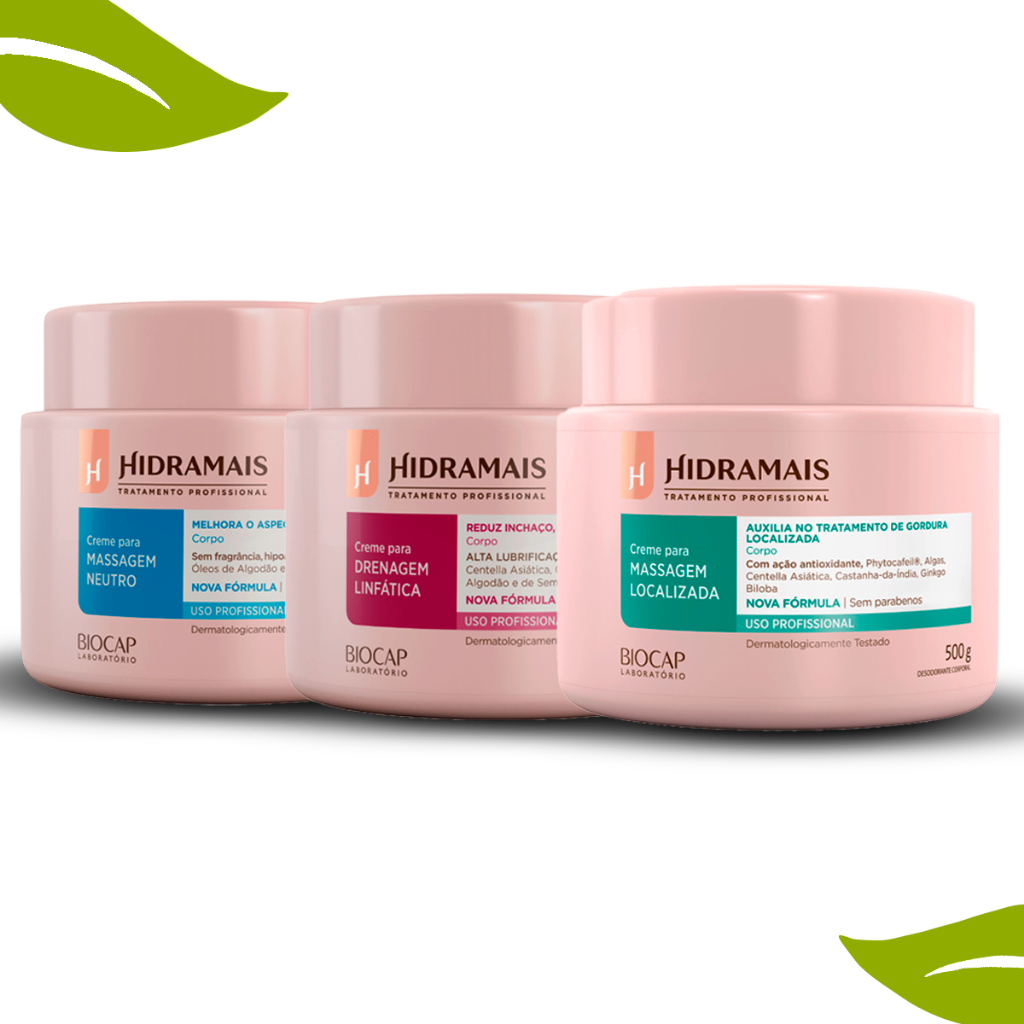 CREME PARA DRENAGEM LINFÁTICA HIDRAMAIS PROFISSIONAL 500G