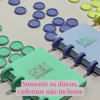 12 Discos Caderno Inteligente Grande G 31mm Azul Pop Disc | Shopee Brasil