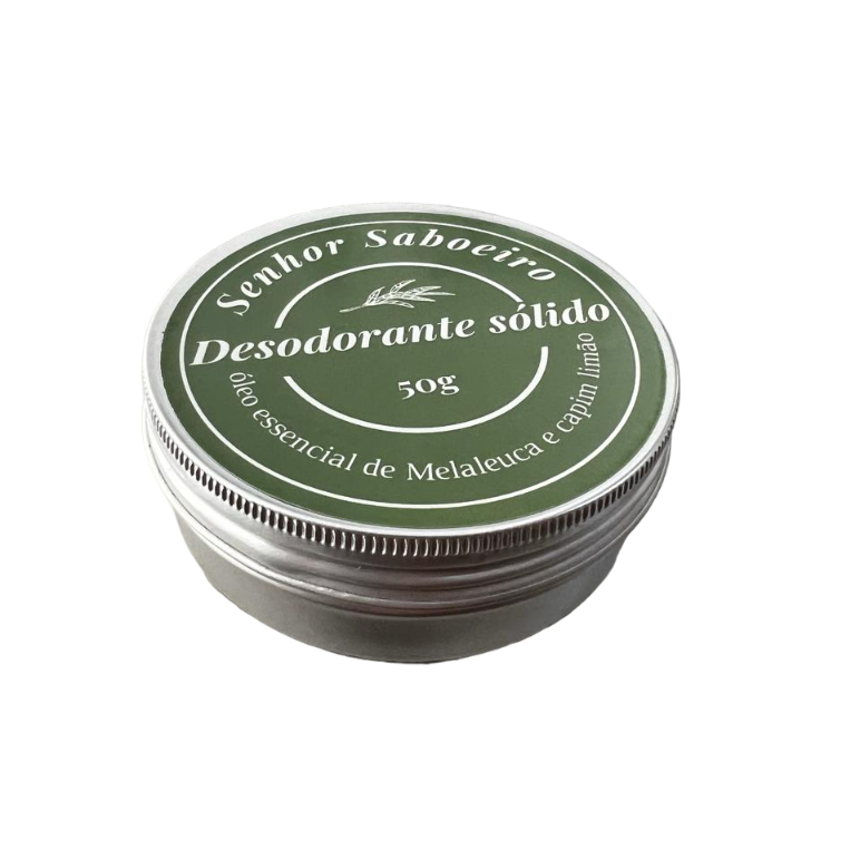 Desodorante Natural Sem Alumínio Clareador com Óleo Essencial de Melaleuca Tea Tree Sólido