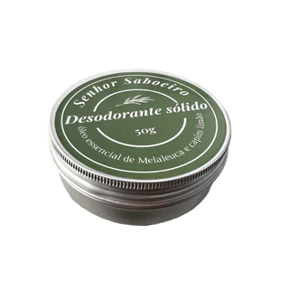 Desodorante Natural Sem Alumínio Clareador com Óleo Essencial de Melaleuca Tea Tree Sólido