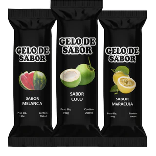 Kit Saco Gelo Sabor: 2 Sabores, 500 Embalagens Cada Sabor