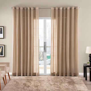 Cortina de gaze Linho Voil Rustico para quarto e sala gase Decoração Casa