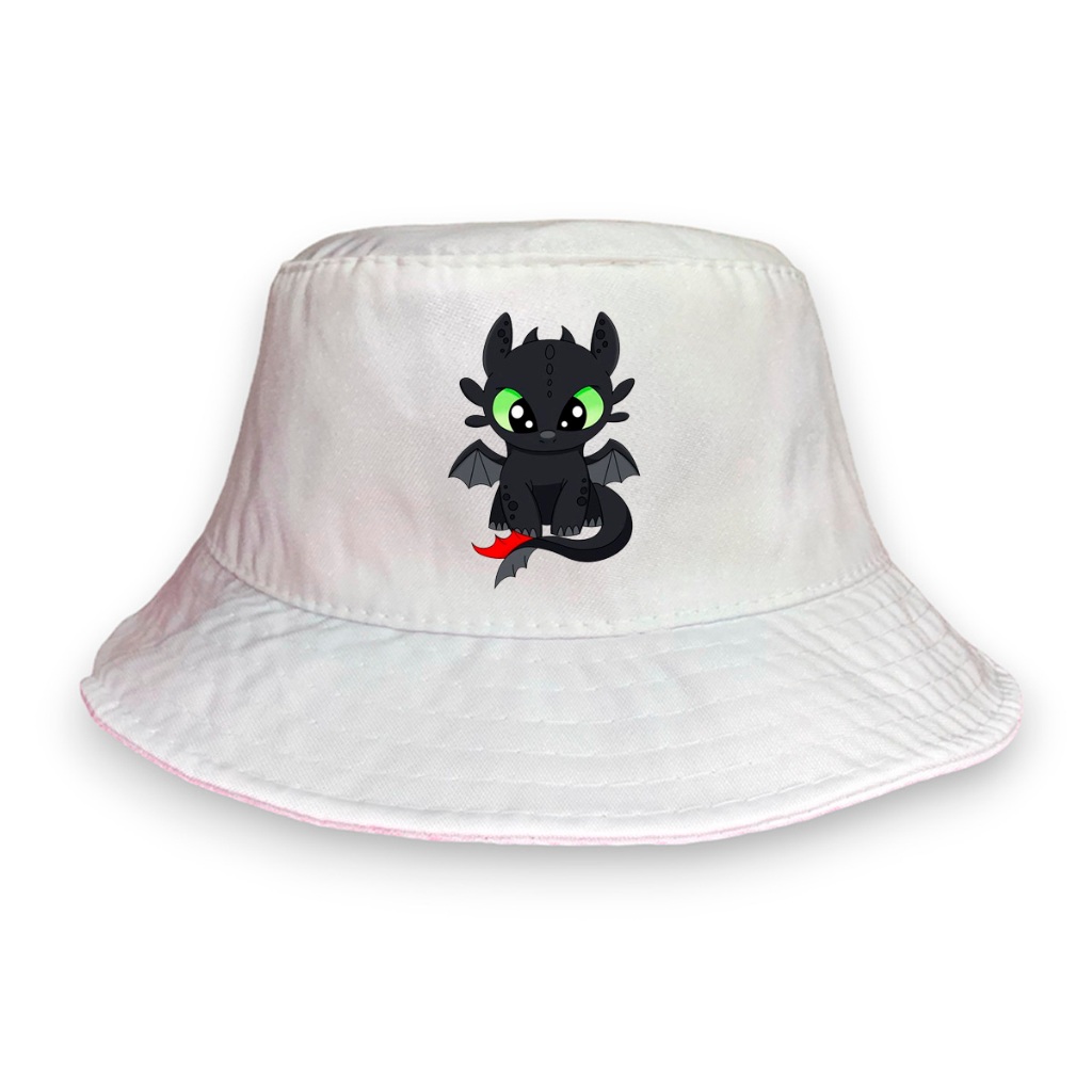 Bone Chapeu Bucket Hat Dragão Banguela Filme Desenho Fofo