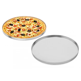 Kit 2 Bandeja de pizza 35cm tradicional Formas de pizza Alumínios Simples para pizza forno cozinha
