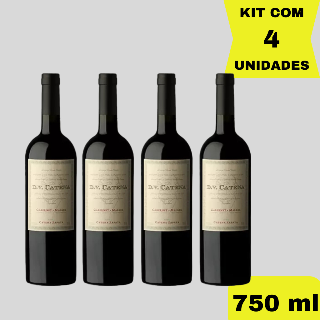 Kit 4 Vinho Tinto DV Catena Cabernet Malbec - 750 ml