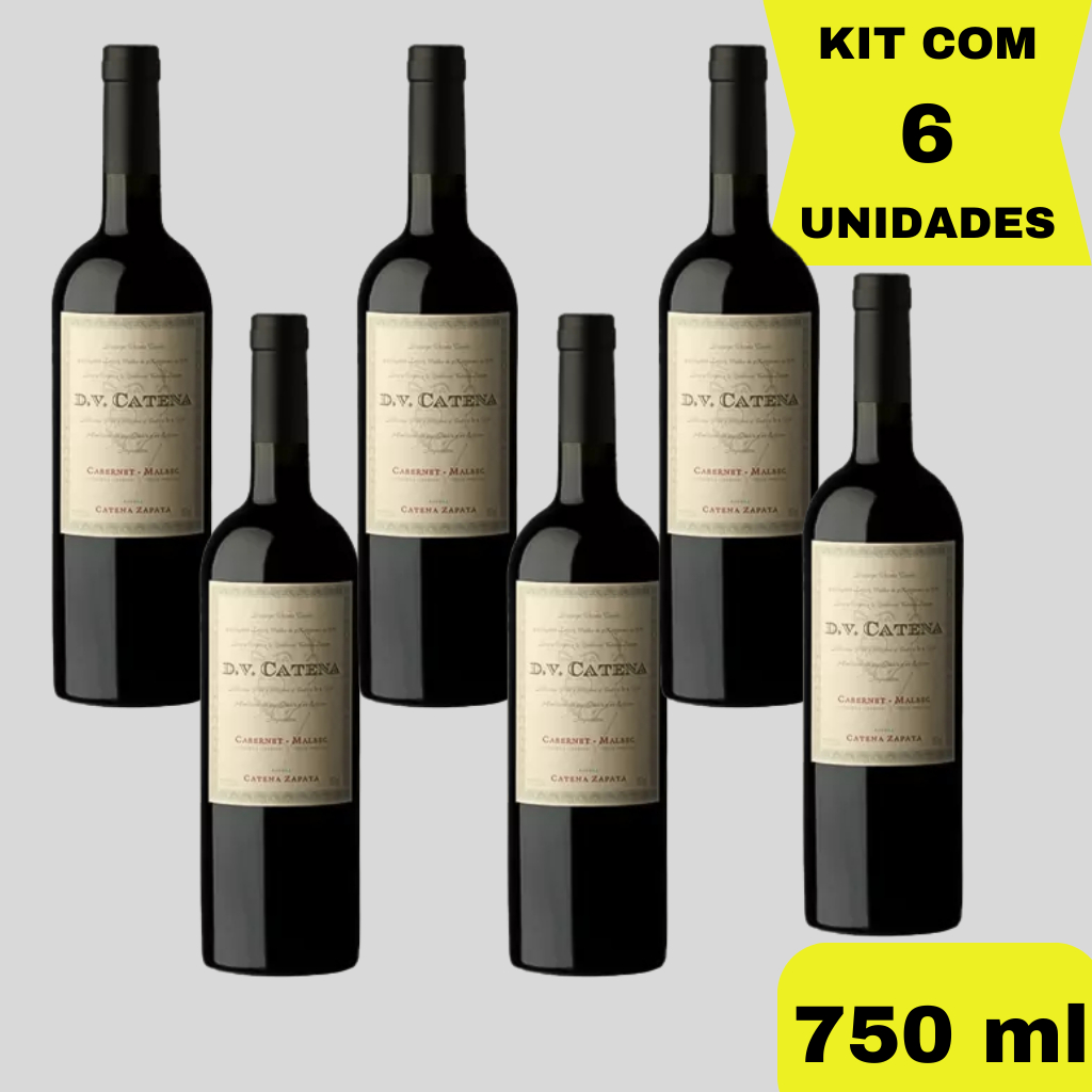 Kit 6 Vinho Tinto DV Catena Cabernet Malbec - 750 ml