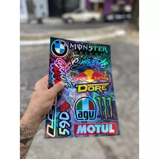 Cartelas de Adesivos Holográficas