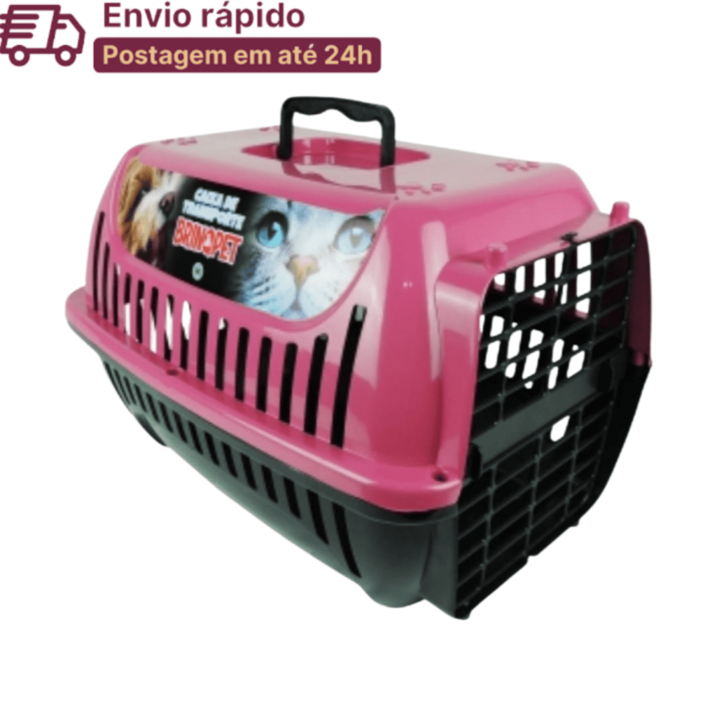 Caixa de Transporte para Gato N°1 Leve Resistente BrinqPet | Shopee Brasil