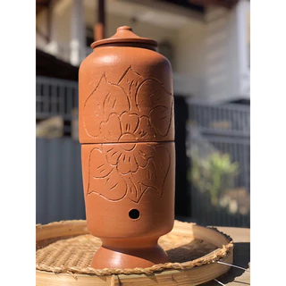 Filtro de barro rústico pequeno com capacidade para 5 litros completo com vela e torneira !!!