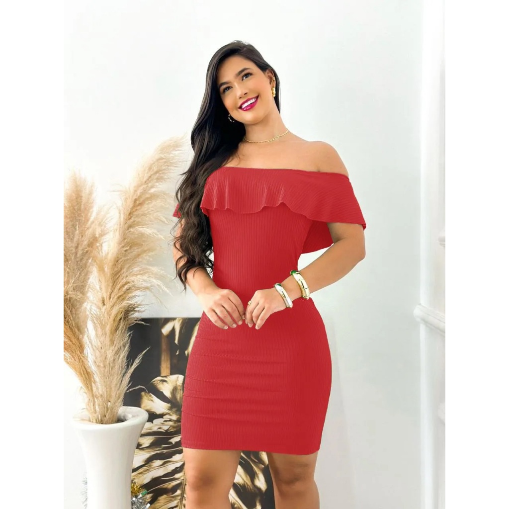 Vestidos com store babados em cima