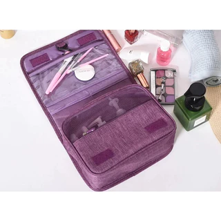 Novo OFerta Bolsa Portatil Necessaire Organizadora Feminina Para Maquiagem Para Higiene Pessoal Com Gancho Dobrável Mala Higiene Pessoal /Viagem de Negócios /Viagem /Portátil / Impermeável - Diversas Cores