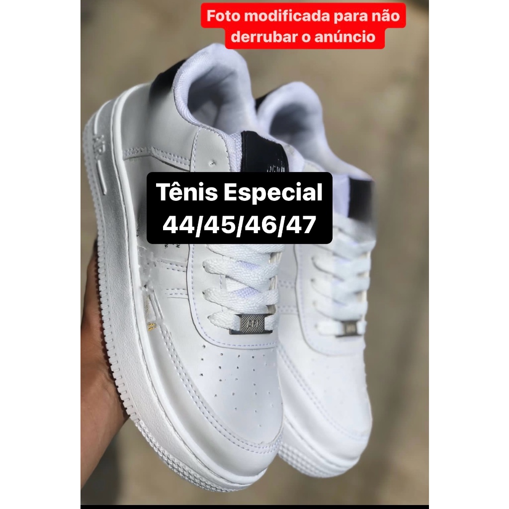 tenis masculino especial 44 AO 47 ESPECIAL 44 45 46 47 EXTRA GRANDE PROMOÇÃO