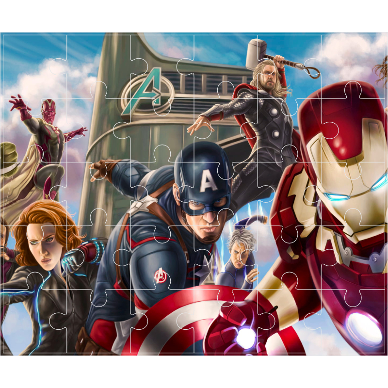 Quebra Cabeça 11 Modelos 25x20cm Avengers Vingadores Marvel | Shopee Brasil
