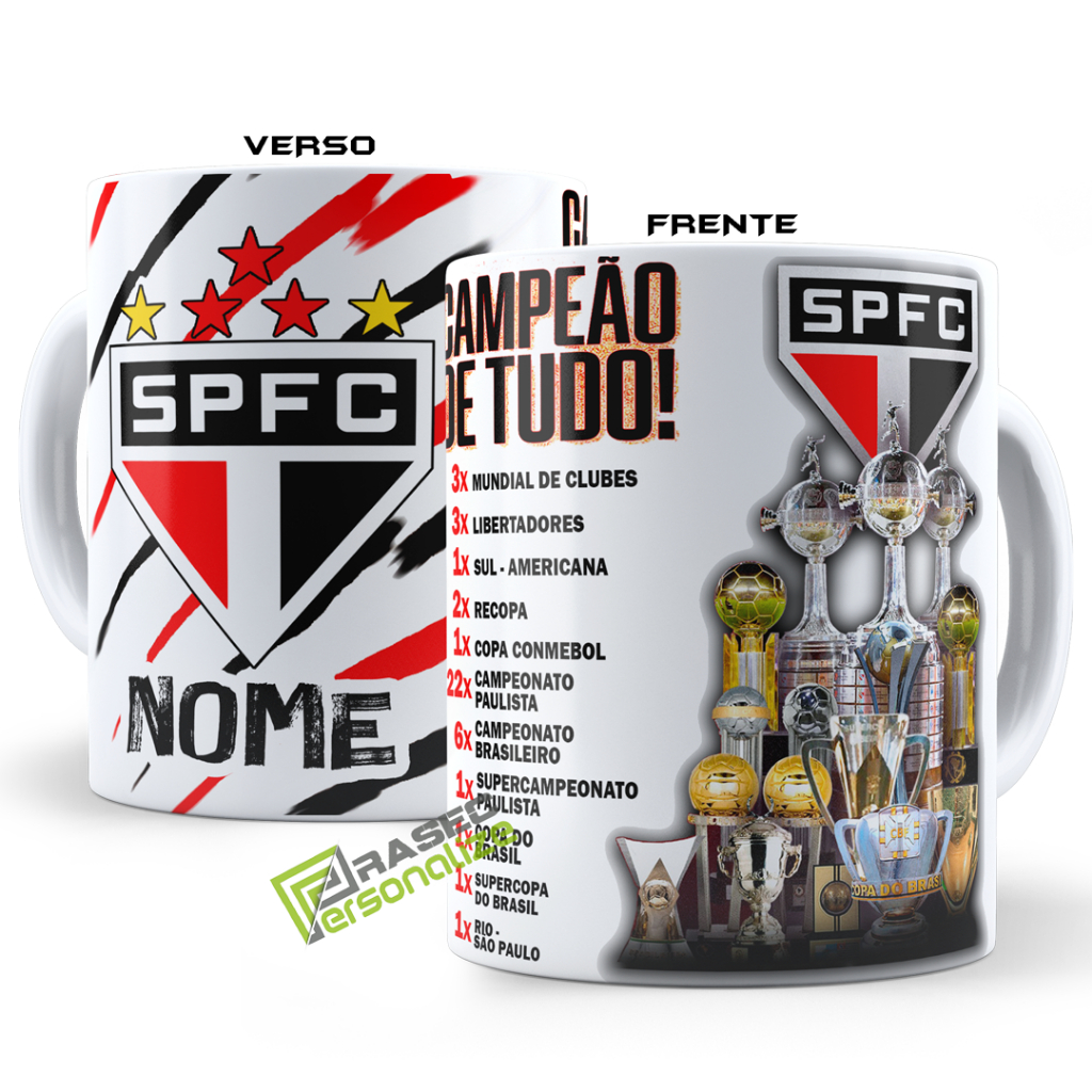 Caneca São Paulo Tricolor Campeão de TUDO