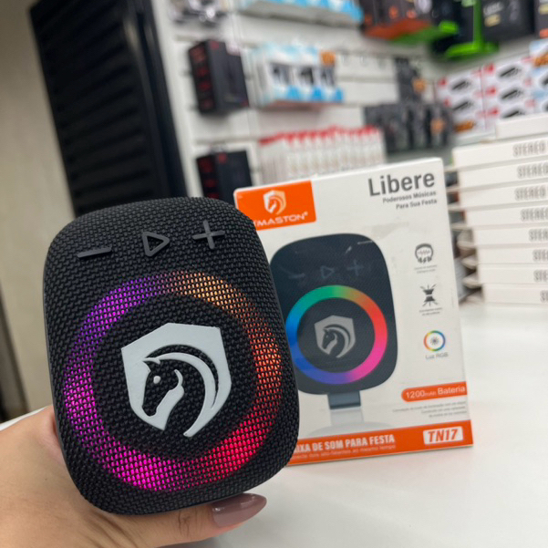 Caixa de Som Bluetooth Com Suporte Para Bike e Moto H'maston TN17 ...