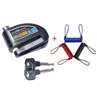 Trava Cadeado Alarme + Cabo Lembrete De Freio Disco Para Moto e Bikes em Oferta na Shopee