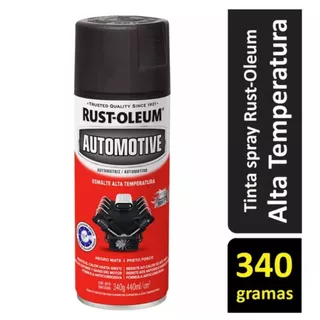 Rust Oleum Tinta Spray Automotiva De Alto Desempenho + Alta Temperatura 1093Graus ~ Preto Fosco ~