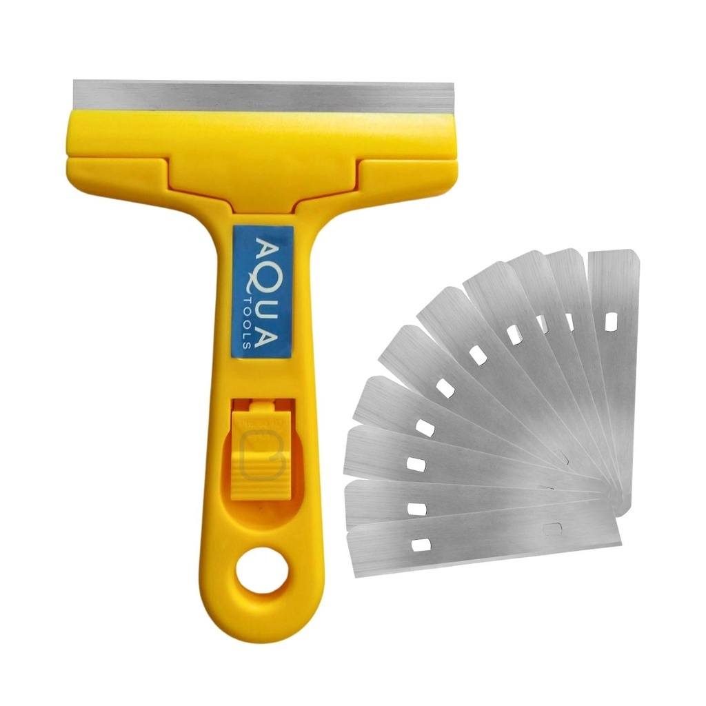 Raspador Plano Tintas Piso Vidro Cerâmica Azulejo 10 Laminas