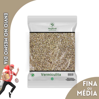 Vermiculita Fina e Media 3L Expandida Plantas Flores Jardim Indoor Grow Cultivo Muda Vasos Mogifertil