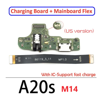 Flex Sub Placa Mãe Main Lcd +Placa Conector De Carga Usb Compatível A207 A20S M14 M12 Turbo