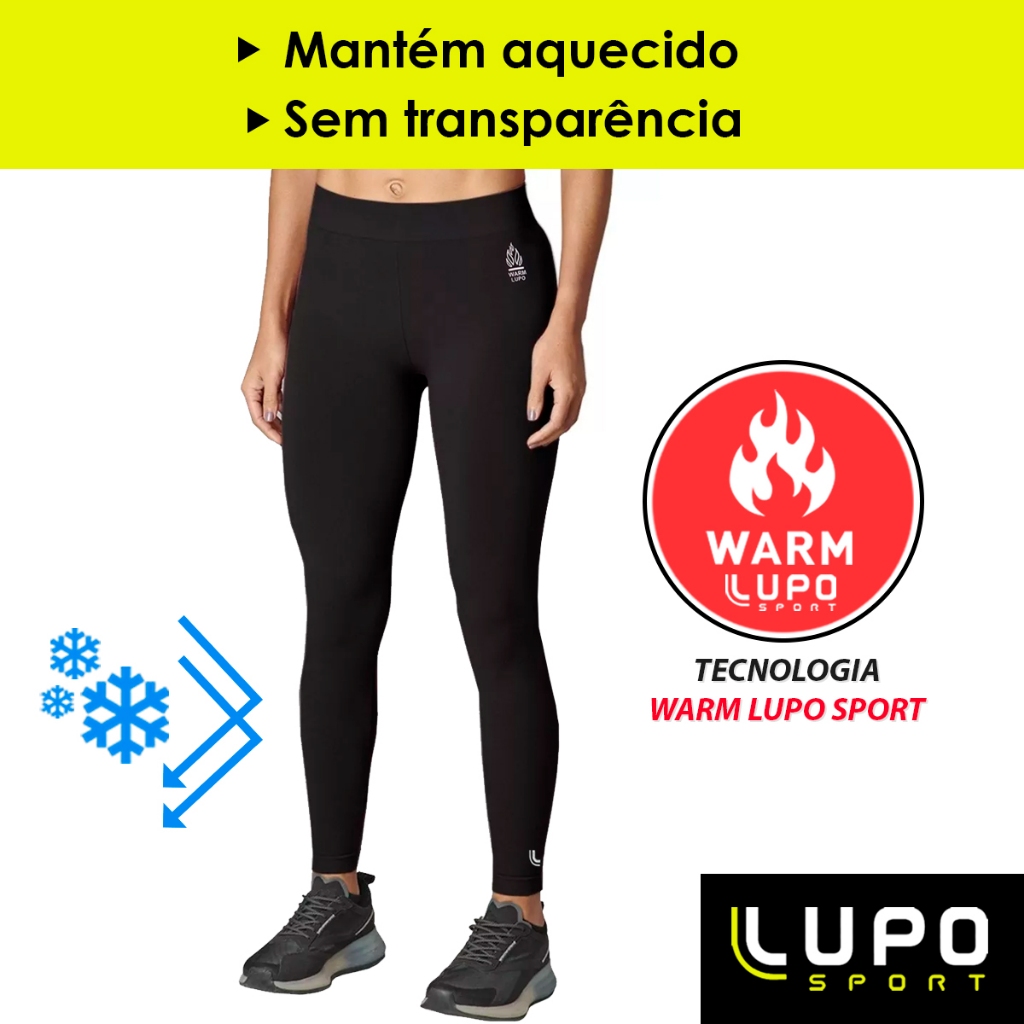 Calça Legging Lupo Feminina Warm Térmica Segunda Pele Grossa Inverno Frio  Leguin Fitness Legue Academia Original