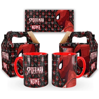 Caneca Personalizada Homem Aranha com Nome Gravado