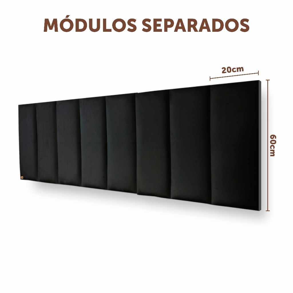 Cabeceira de cama Modular Almofadada suspensa Adesiva Decorativa