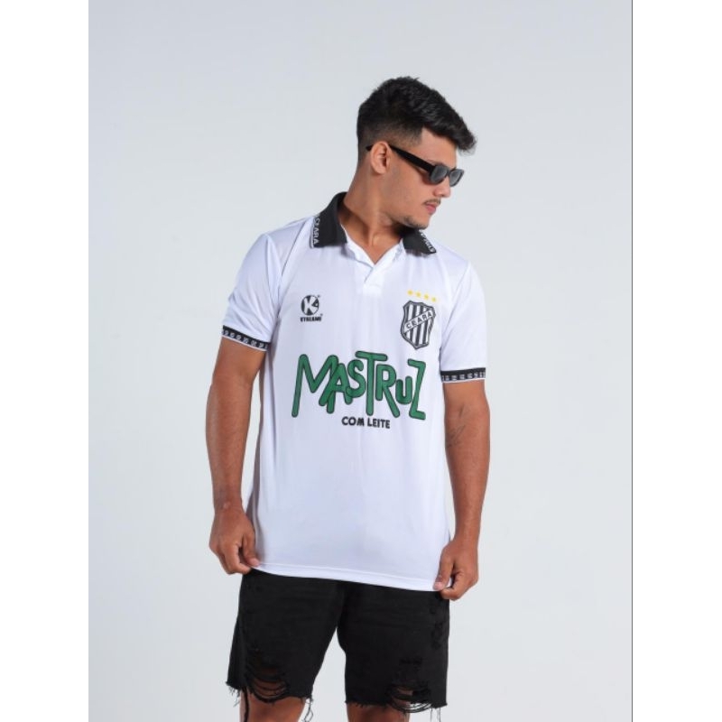 Camisa Branca Retrô Ceará Mastruz com Leite 1996