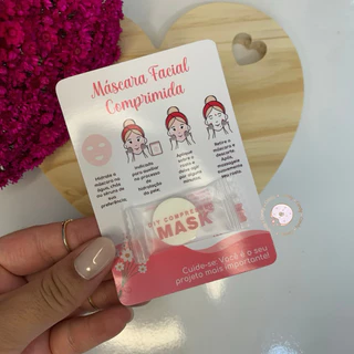 Cartão + máscara facial comprimida | mimos para clientes | mimos de dia da mulher em Oferta na Shopee