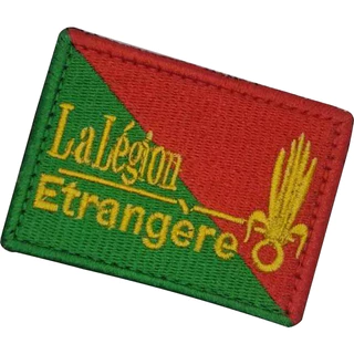 Patch Bordado Legião estrangeira C/Velcro Ponto Militar Patches