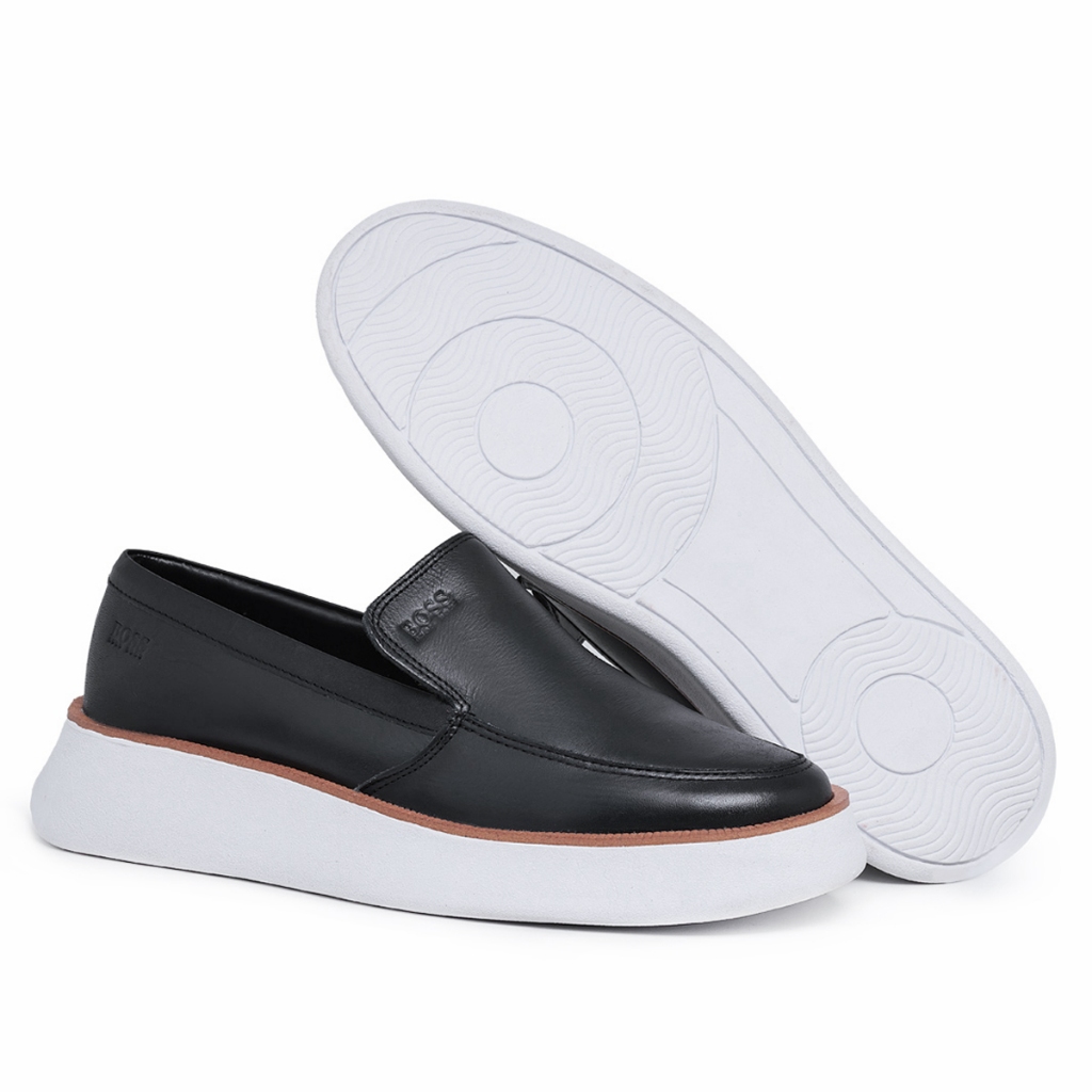 Sapatenis Iate Masculino Tenis Sem Cadarço Slip On Estiloso Antiderrapante Sapato Social Couro Legitimo