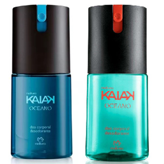 Kaiak Oceano Feminino e Kaiak Oceano Masculino Deo Corporal Kit Desodorante Natura