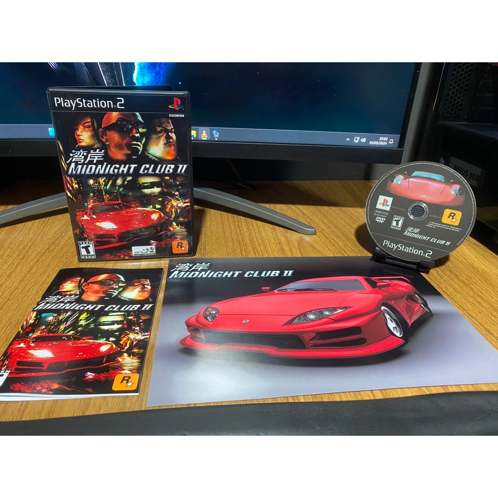 Midnight Club 2 com Pôster/Manual para PS2