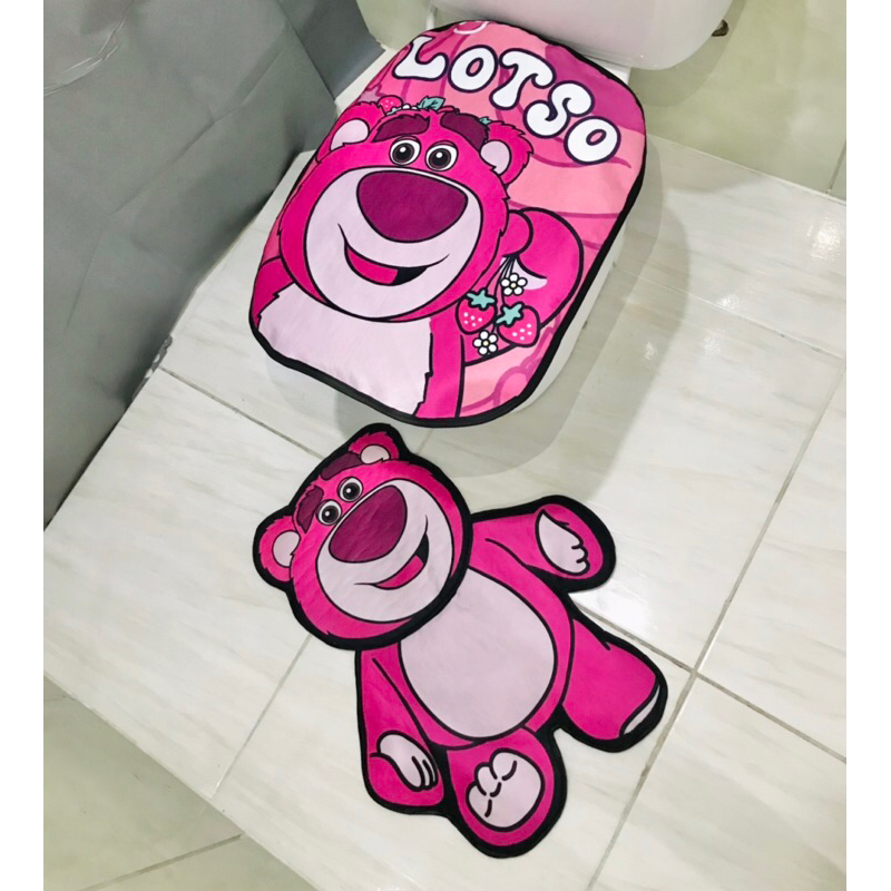 Jogo de banheiro Lotso, ursinho rosa filme 4